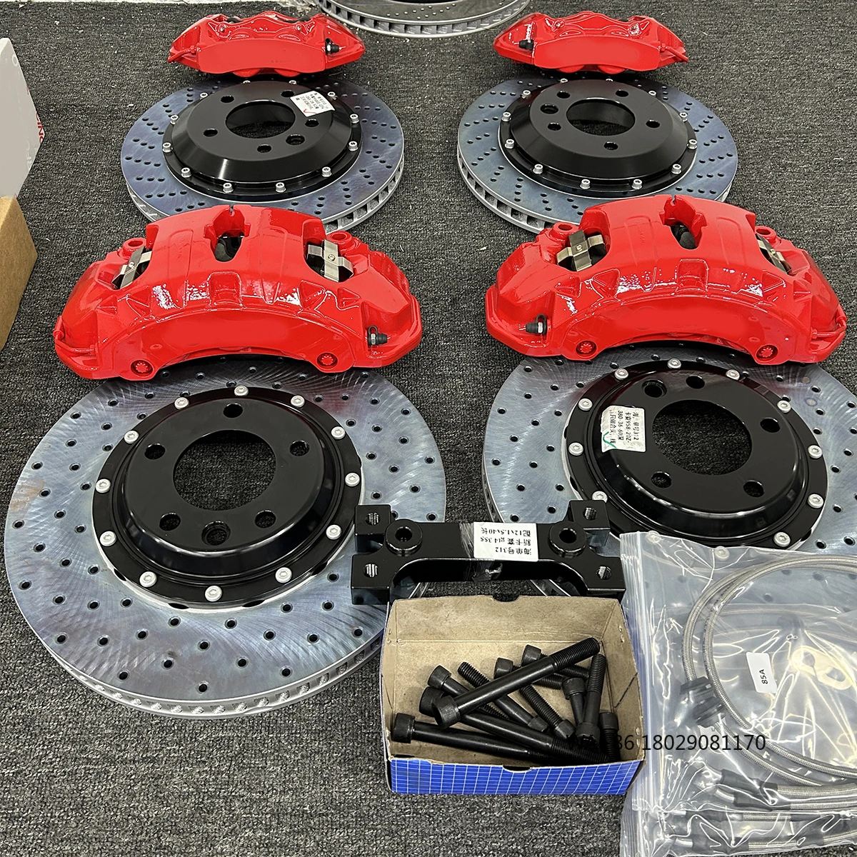Brake Kit 20z 6 Pot Brake Calipers Kit with Rotor 380 or 405x34mm 6 Pistons Racing Brake Caliper for