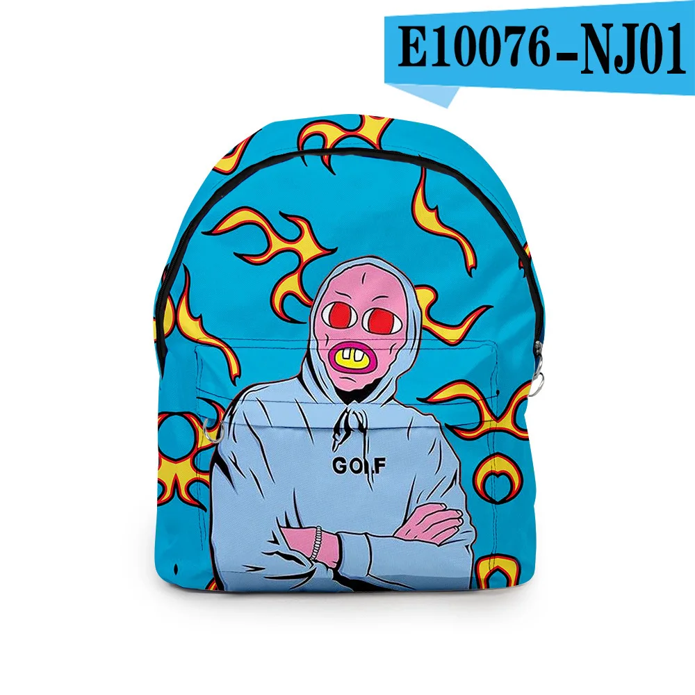 Trendy Popular Tyler The Creator student Bookbag Notebook Backpacks 3D Print Oxford Waterproof Casual Travel Backpacks