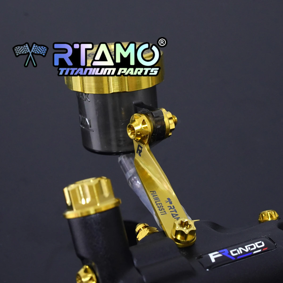 RTAMO Porte-gobelet à huile en titane, prompt ket L/R avec vis pour FMF130