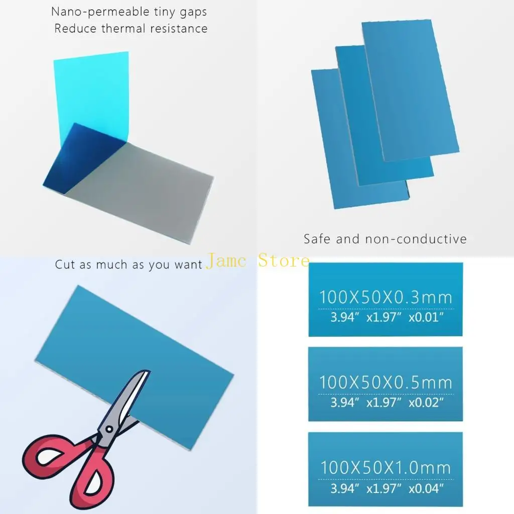 

LX0B 3 шт. 0,3 мм/0,5 мм/1 мм термопрокладка 6,0 для W/для M.K высокоэффективная теплопроводность