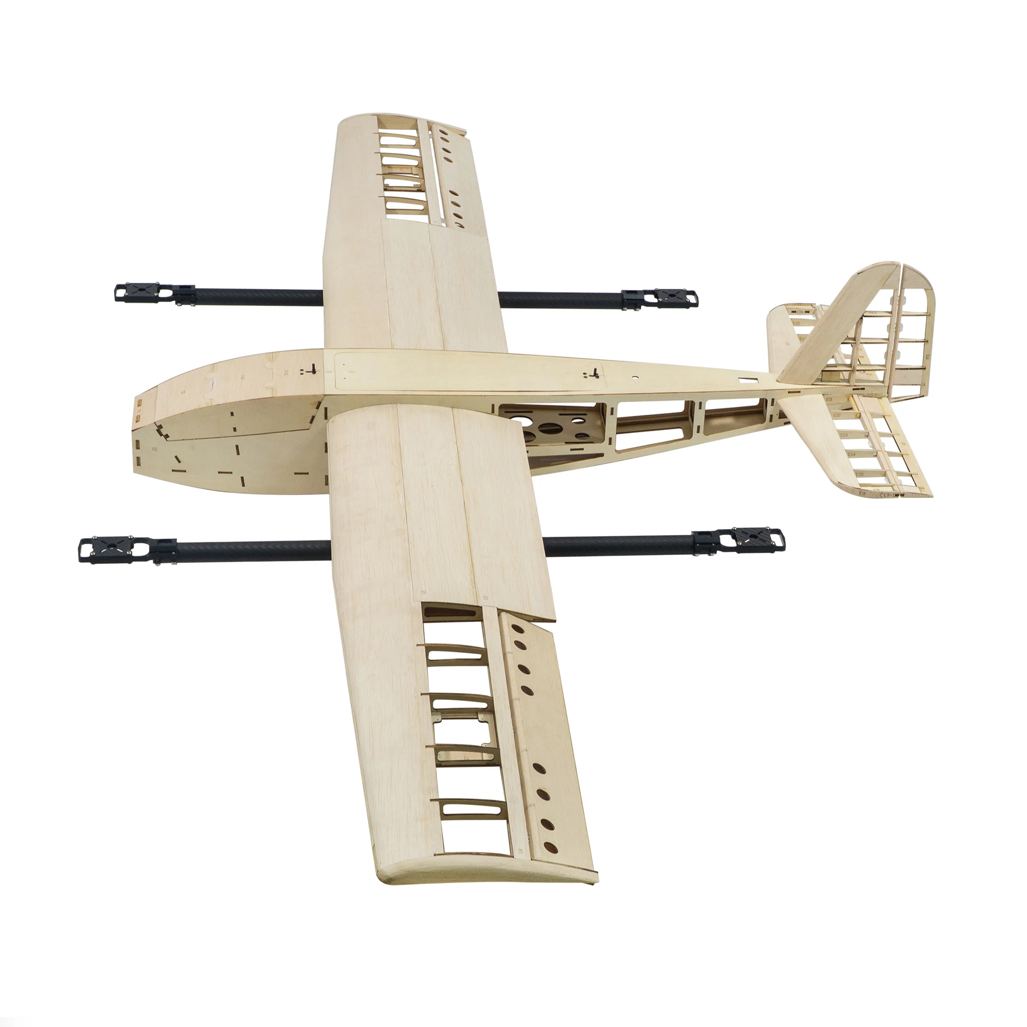 AEO VTOL Q-Aircraft 418 Kit de Aeromodelo RC de Asa Fixa em Madeira Balsa com Envergadura de 1800mm para Mapeamento FPV