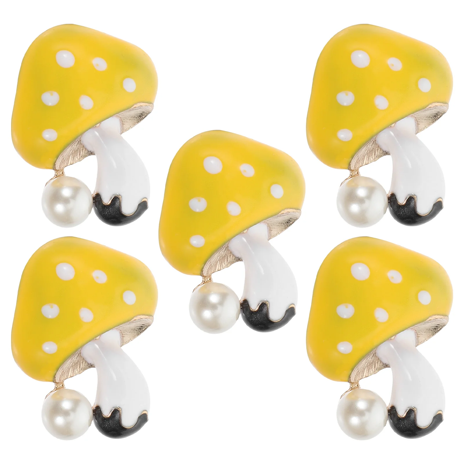 

5pcs Air Freshener Accessories Cute Mushroom Charms Durable Aluminum Alloy Car Vent Decor For Women Vent Ornaments
