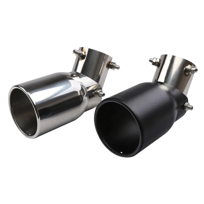 Stainless Steel Exhaust Tip 63mm/3.5"89mm Adjustable Universal Fit for Car SUV Single Rolled Edge Exhaust Pipe Tip with Bolt-On