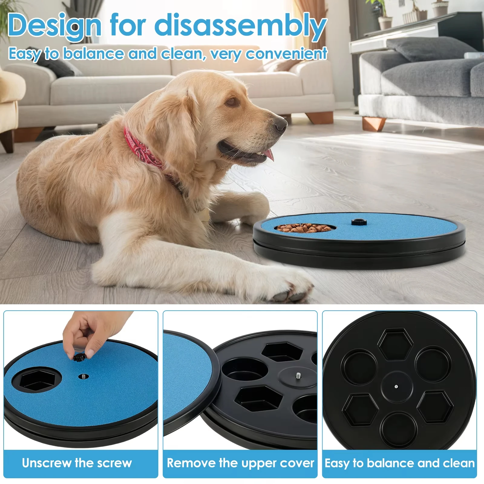 Dog Nail Scratch Board with Treat Storage Detachable Base Anti-Slip Pet Nail Grinder Toy Stress Free Paw Trimming Training Toy