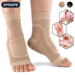 1Pair Ankle Brace Compression Sock Foot Arch Support Sleeves - Relieves Achilles Tendonitis, Plantar Fasciitis, Reduce Swelling