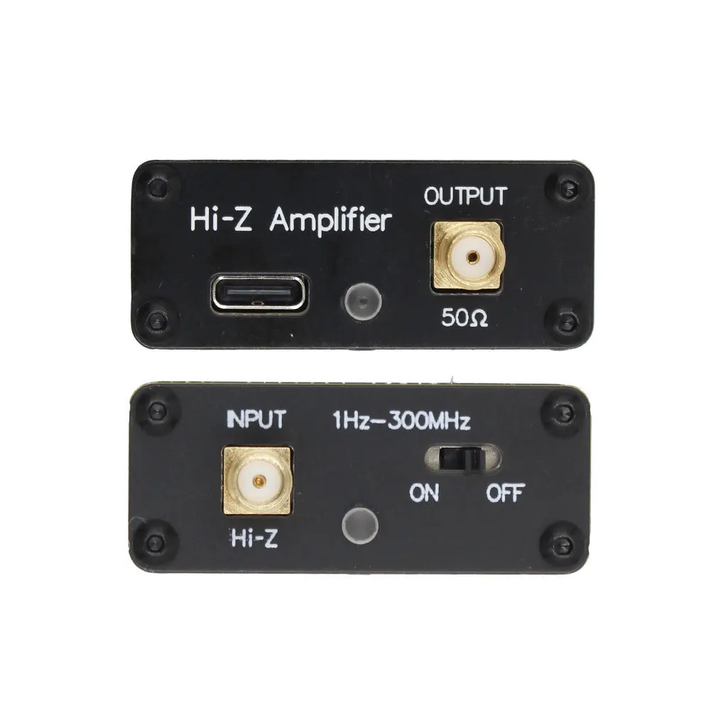 High Impedance Amplifier Donut Antenna Built-In 800mah Battery Circular Antenna 1Hz-300MHz for HackRF One for SDR Walkie Talkie