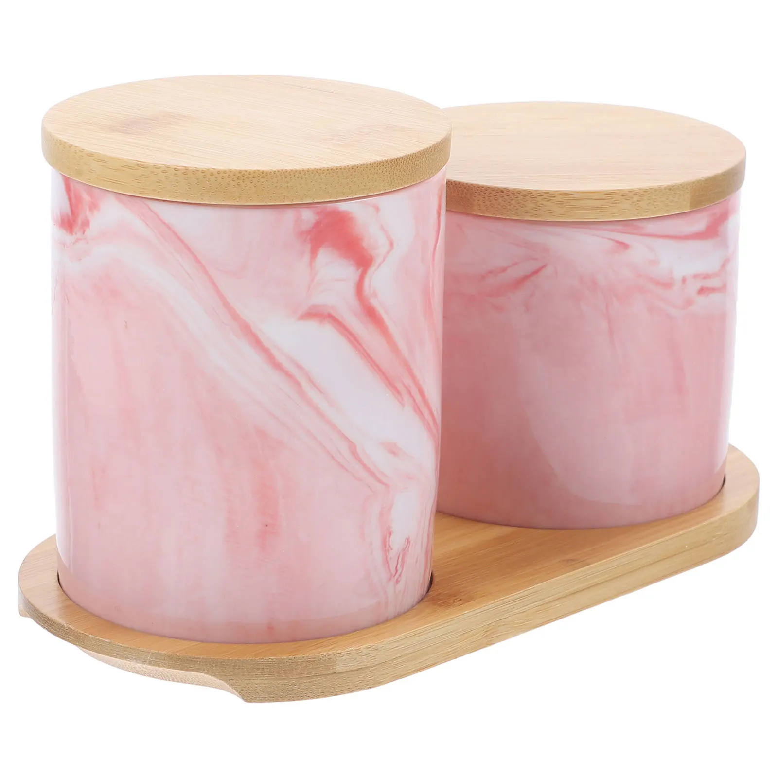 1Set Kitchen Ceramic Tea Container Airtight Sealed Jar Dried Fruit Snacks Storage Holder Decorative Kitchen Airtight Tea Can