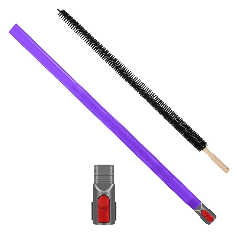 เครื่องเป่า Vent ชุดทําความสะอาด & เครื่องเป่า Lint แปรงสําหรับ Dyson V7 V8 V10 V11 V12 V15, ยืดหยุ่น Lint Remover สิ่งที่แนบมาท่อ