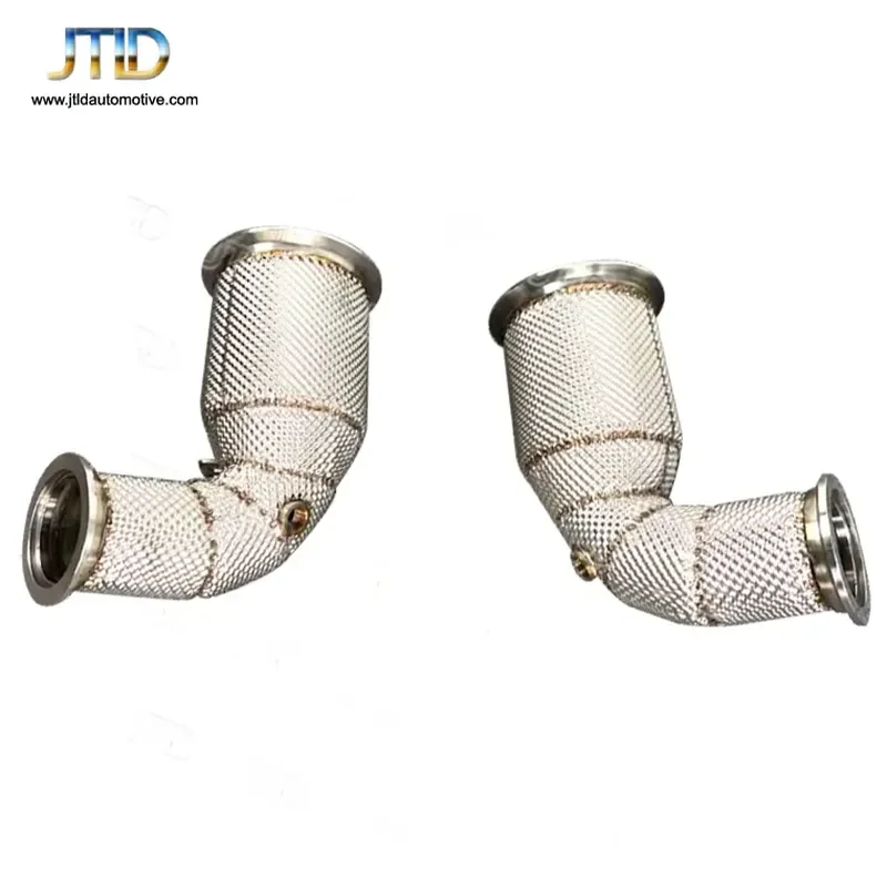 High Flow Stainless Steel Catless Exhaust Downpipes for Porsche Panamera 971 4.0 V8 GTS