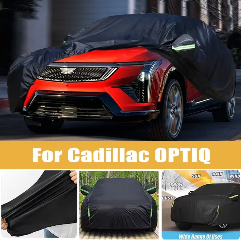 

For Cadillac OPTIQ Full Car Cover Four Seasons Outdoor Sun Anti UV Rain Snow Dust Protection Oxford Cloth Accessories