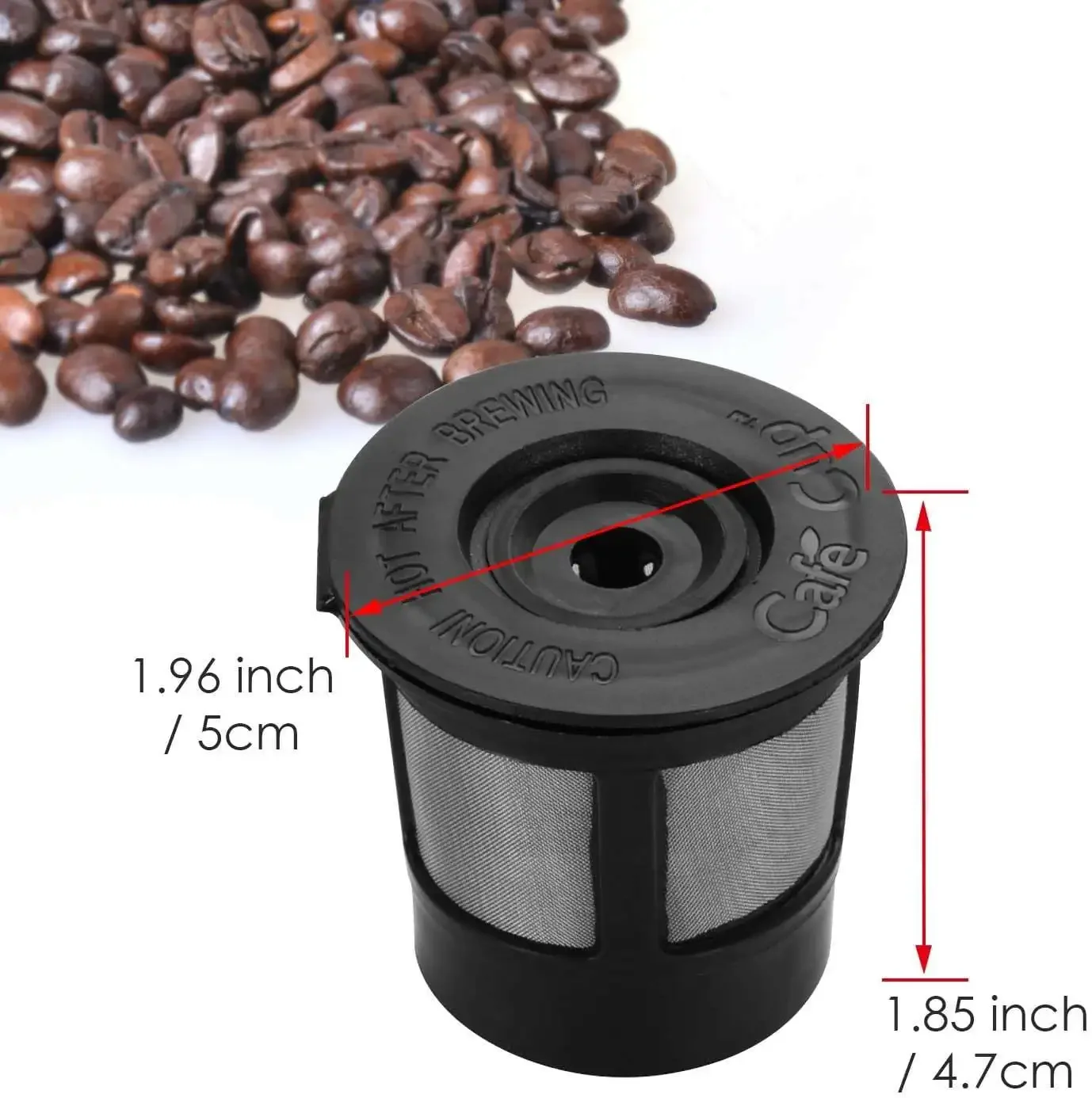 Reusable Coffee Pods, Refillable K-Cup, Single Serve Brew Basket with Spoon& Brush, 3 Capsule Coffee, 51-100ML Capacity, - view 6