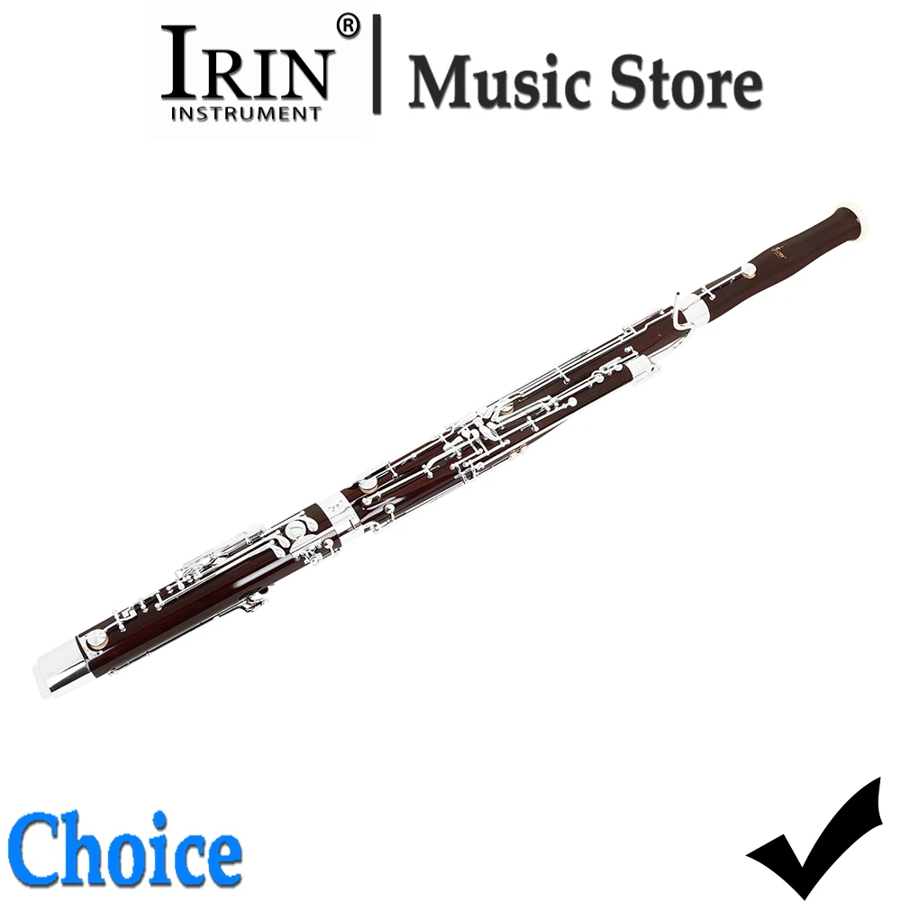 SLADE Bassoon C Major Maple Wood Italian Leather Pad Dark Red With Blow Pipes Gloves Cleaning Cloth Case Woodwind Instrument