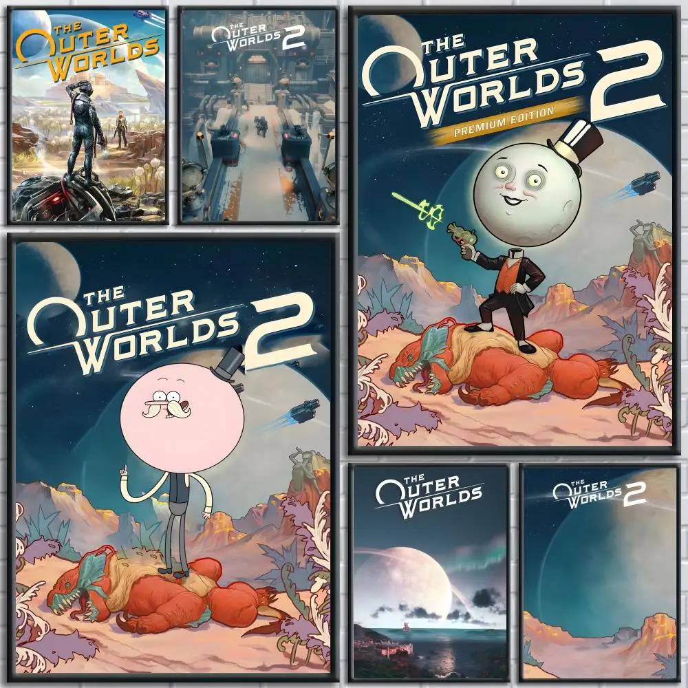 

Game The O-Outer Worlds 2 Poster Trendy And Easy-to-Apply Wall Art Stickers For Home Decor And Dorm Room Walls
