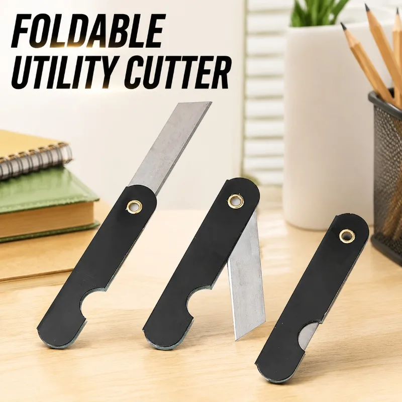 Folding Iron‑sheet Pencil Cutting Knife Multi‑purpose Stationery Cutter for Students Portable Handy Tool Sharpening Pencils