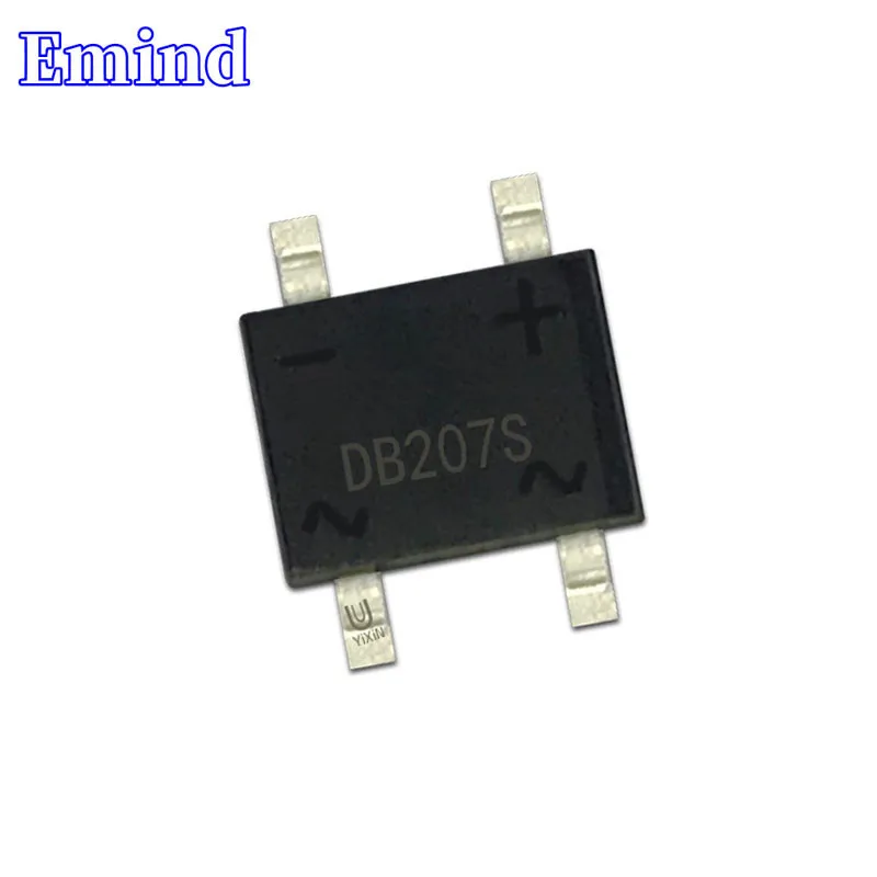 30/50Pcs DB207S Bridge Rectifier SMD SOP-4 Rectifier Bridge Stack 2A/1000V DBS Footprint