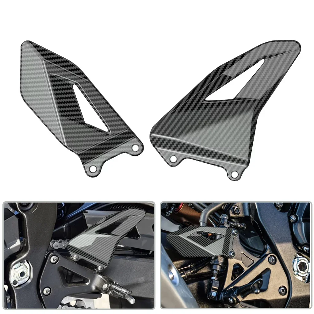 For Suzuki GSXR 1000 2017-2024 GSX-R1000 2017-2024 Motorcycle Foot Mat Protection Device Carbon Fiber Pattern Foot Guard Board