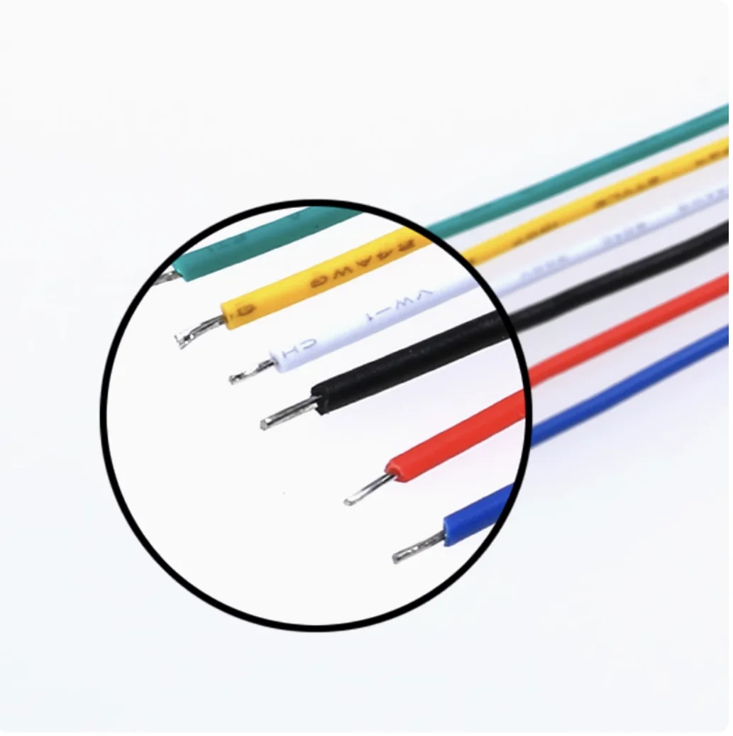 130Pcs 24AWG Breadboard Jumper Wire Cable Kit Tin-Plated PCB Solder Cable Flexible PVC Electronic Wire 5cm 8cm 10cm 6 Colors