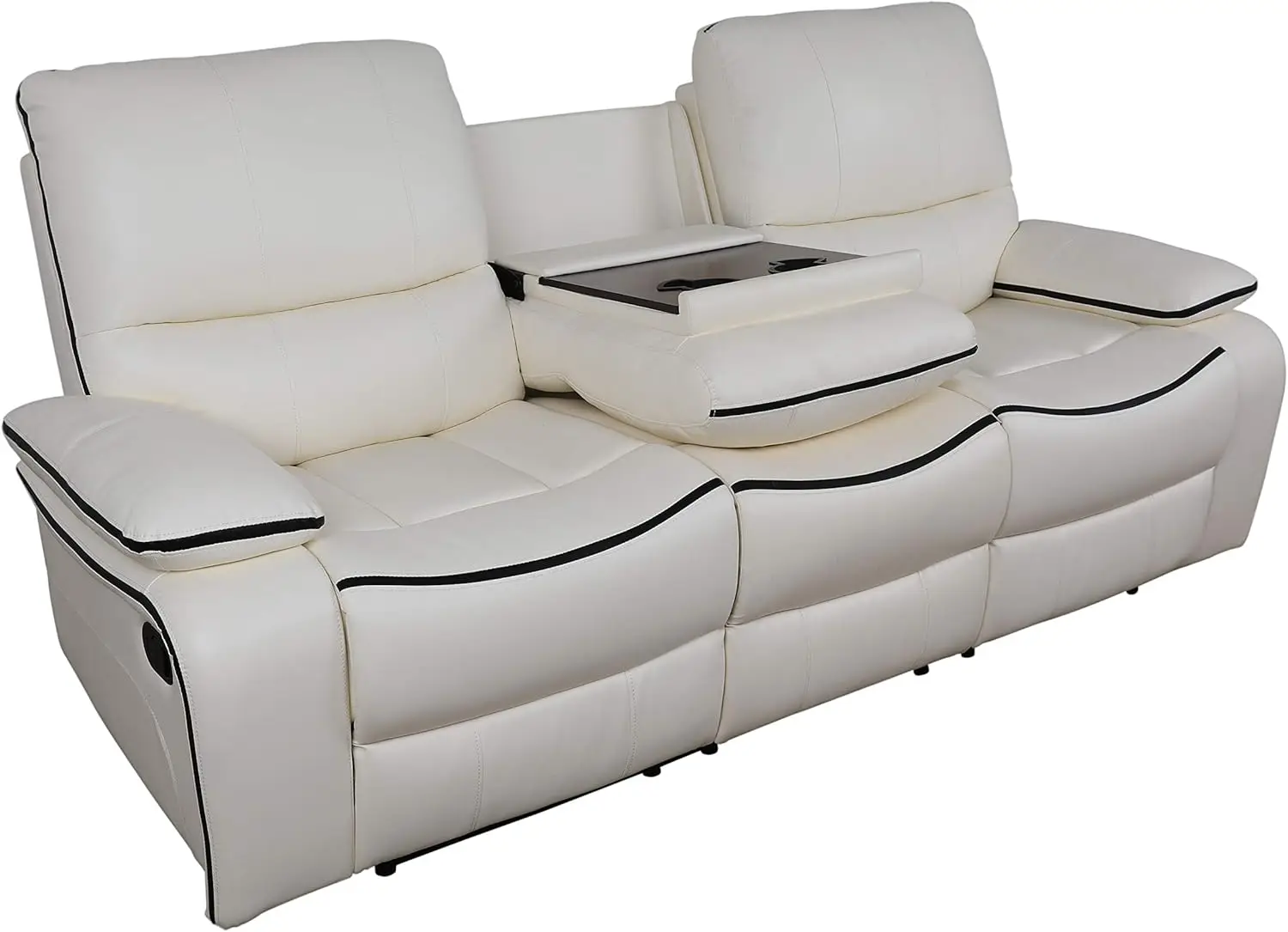 3-Piece Living Room Reclining Sofa Sets|Bonded Leather Upholstery|Manual Reclining