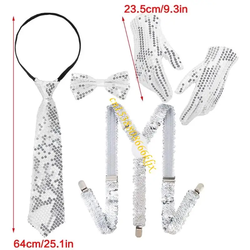 Gants disco professionnels scintillants accessoires en colonne