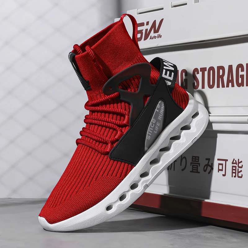 Designer masculino botas de tornozelo inverno confortável sapatos casuais botas de estiramento moda meias esportivas sapatos leves tênis de alta qualidade