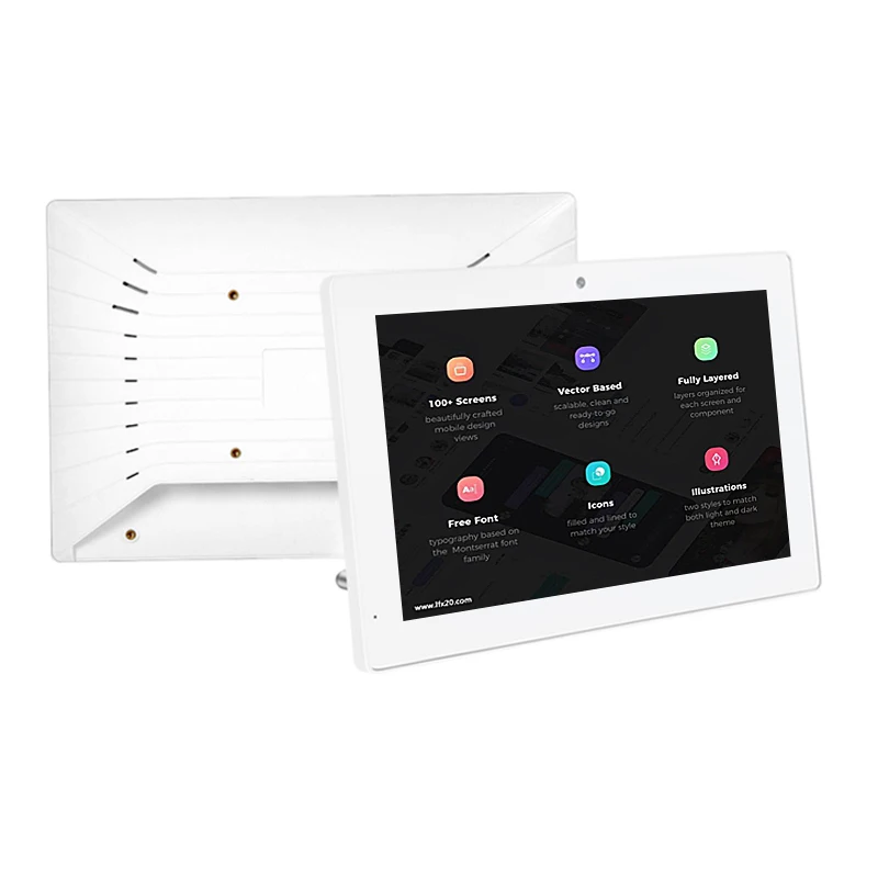 2025 YC-102P 10 بوصة صناعية مثبتة على الحائط الكل في واحد تعمل بنظام أندرويد 7/8/9/10/11/12 POE اللوحي مع RK3588 4 + 32G / 8 + 128G