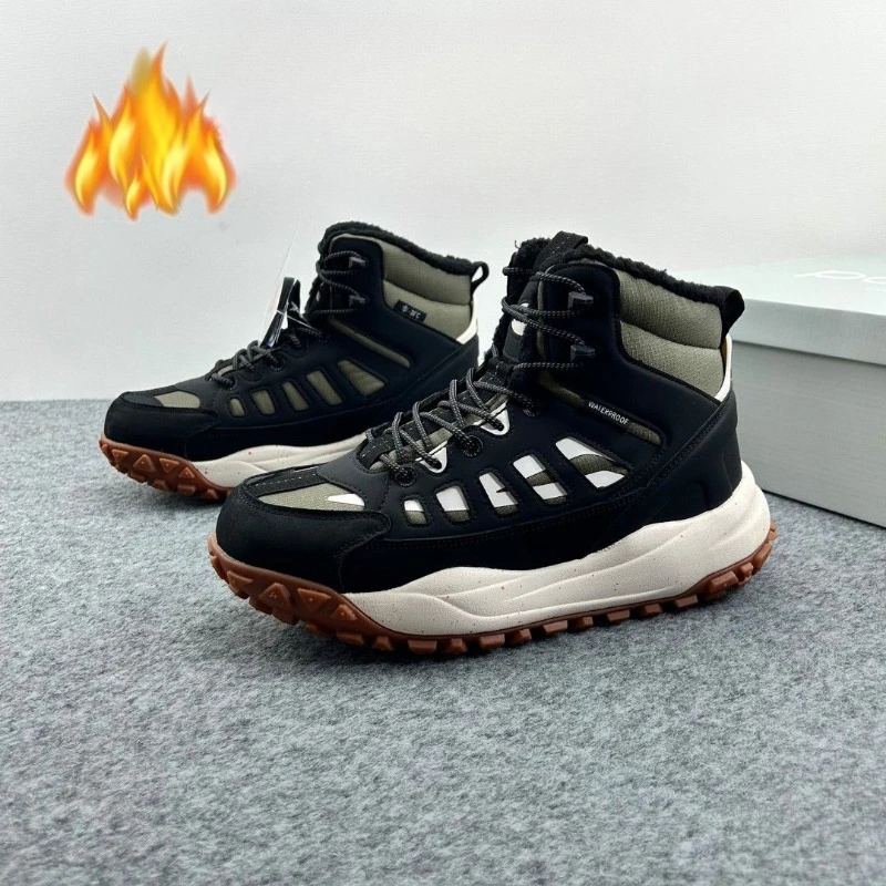 

Winter Mens Outdoor Hiking Shoes Anti-Slippery Mountain Climbing Men Footwear Keep Warm Trekking Sneakers for Man
