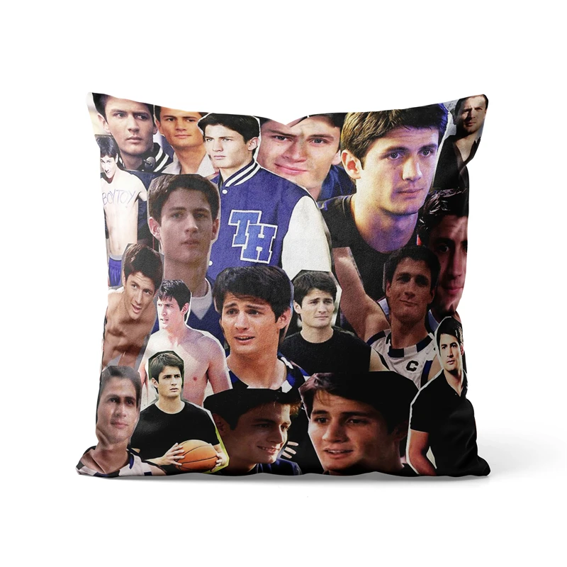 Gaslight Gatekeep Girlboss Nathan Scott Collage Throw Pillow Covers Cushion Cases Pillowcases for Sofa 45cm x 45cm