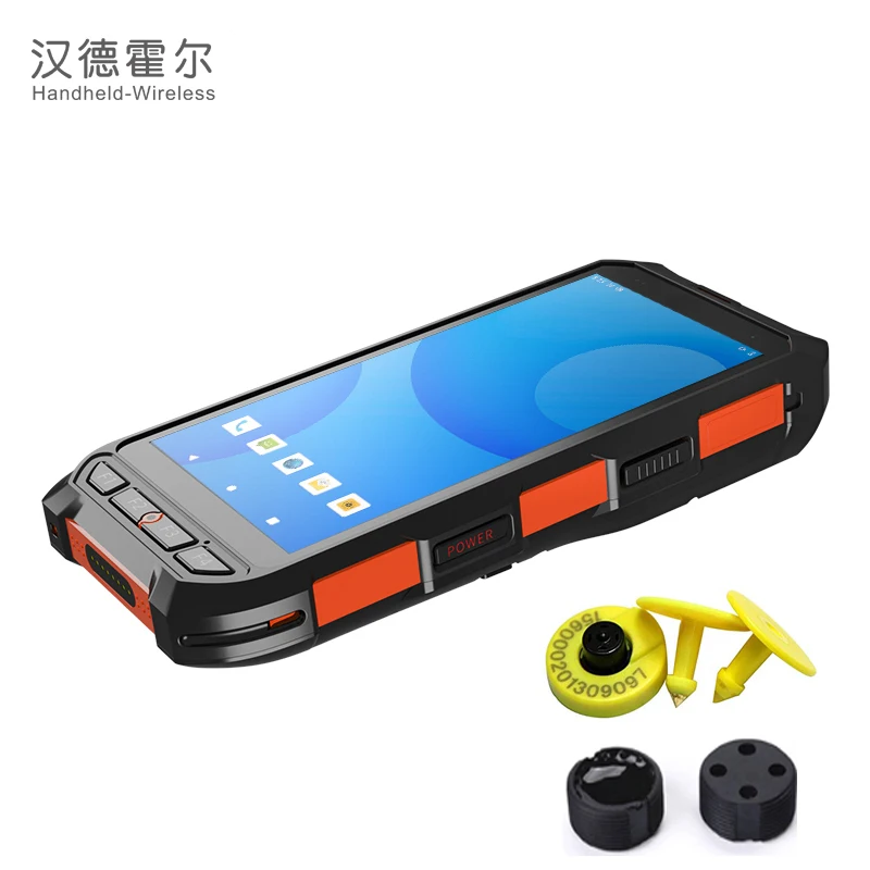 2 In 1 Android Smart Terminal PDA Handheld 134.2khz 125k Fdx-b/hdx LF RFID Reader For Garbage Waste Bin Management