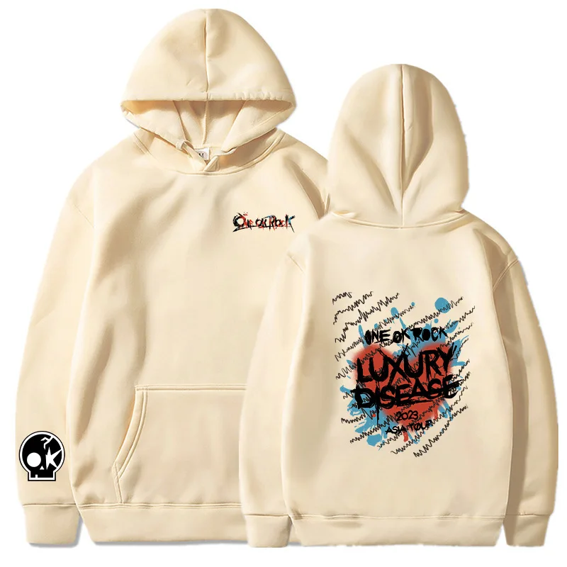 One Ok Rock هوديس الرجال أزياء طويلة الأكمام بلوزات النساء هوديس النساء الرجال طويلة الأكمام مقنعين للجنسين بارد البلوز الملابس #3