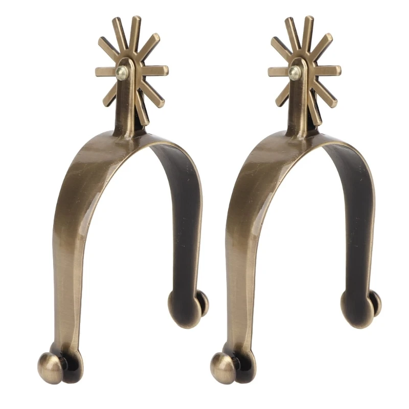 2 Pcs Horse Spurs Anti Rust Horse Riding Spurs Carbon Steel Boots Spurs Retro Cowboy Spurs Equipment For Training Competition