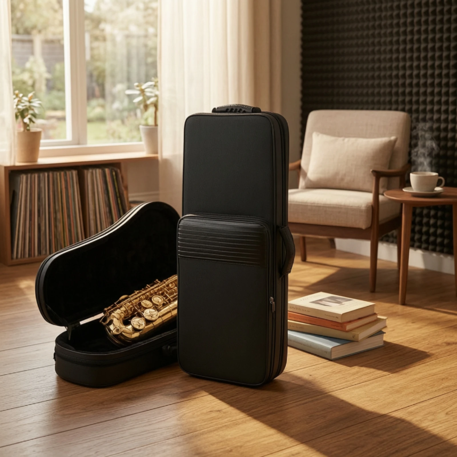 Alto Saxophone Case Shielded Alto Sax Case Portable Saxophone Gig Bag for Saxophonists, Artists, Gigs, Travel, Rehearsals