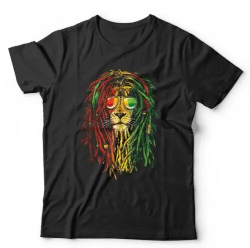 Rasta Lion Tshirt Unisex - Reggae, Marley, Jamaica, Jah, Zion, Weed