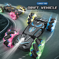 Remote Control Cars with Lights&Quick Hand Control , 2.4GHz 4WD Gesture Sensing, 360° Rotating Double Sided RC Stunt Car Toys
