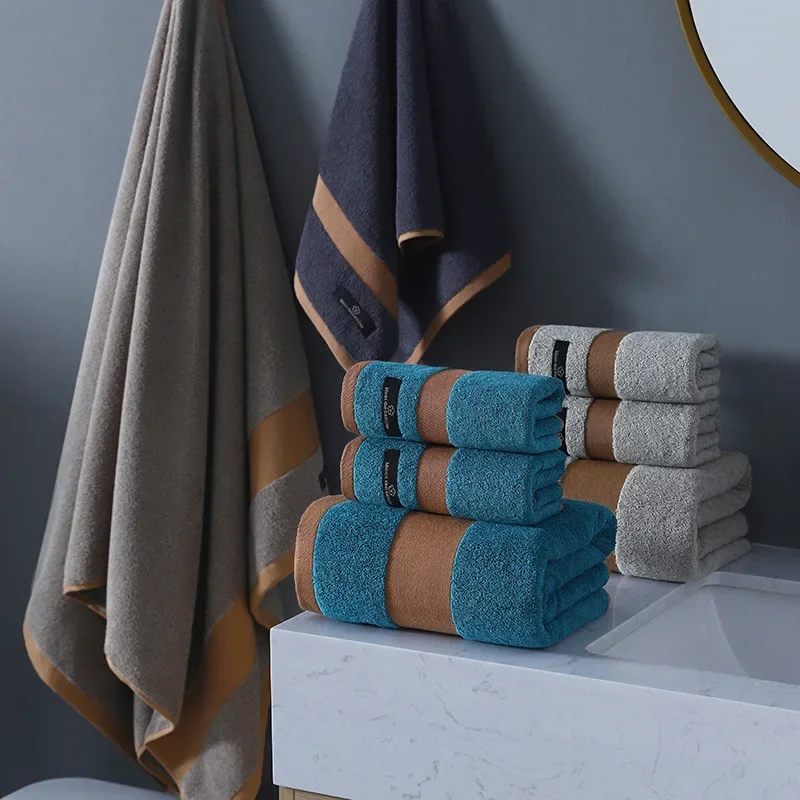 Soft Luxury Premium Cotton Towels Bath Towel Thick Solid Color Adult Household Use All Cotton Absorbent Face Towel Bath Towel