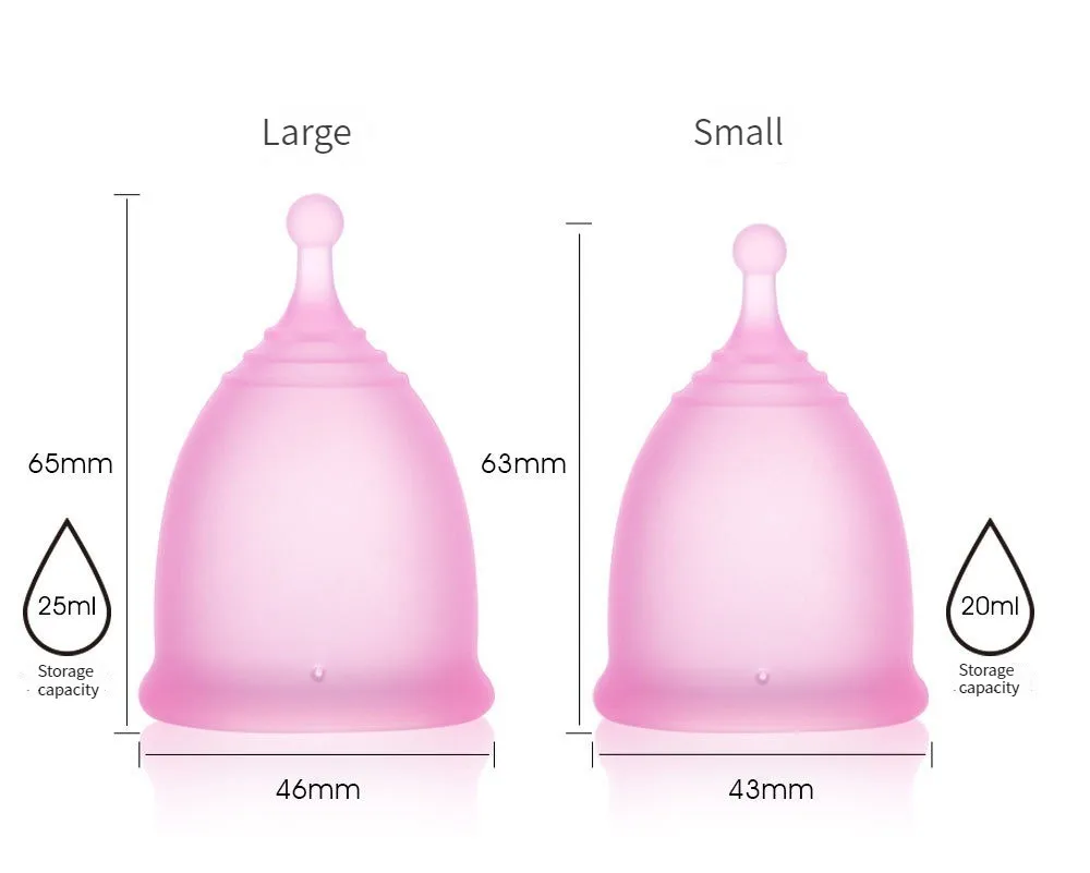 1 set Feminine Hygiene Menstrual Silicone Cup Medical Silicone Menstrual Cup Lady Women Period Cup Copa menstrual