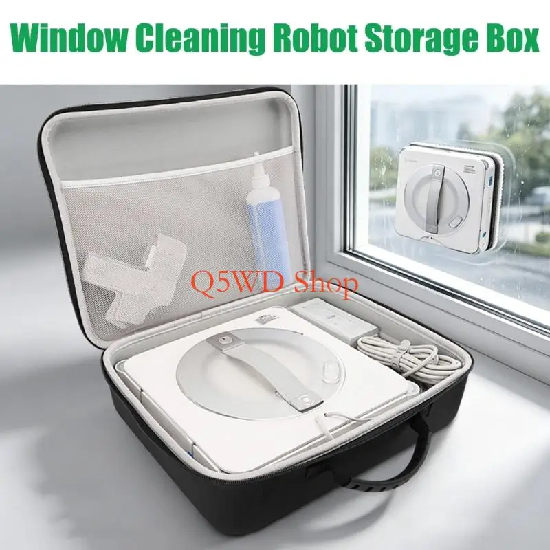 Q5WD Window Robot Storage Case with Handle for Daily Carry and Home
