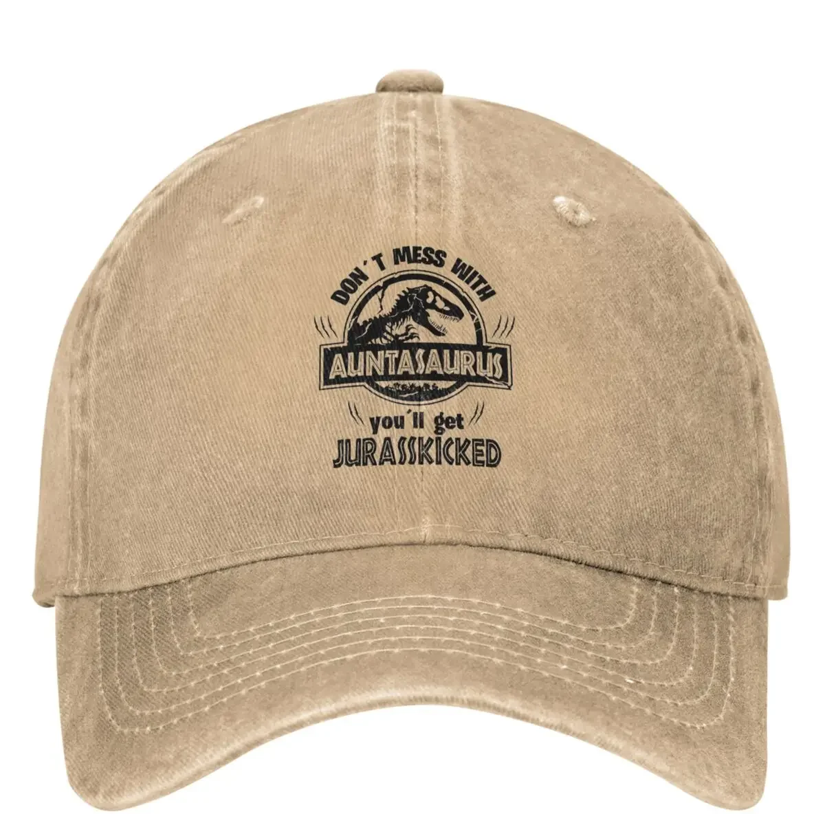 Auntasaurus Jurasskicked Family Dinosaur Family Casual Baseball Cap Spring Trucker Hat Men Adult Funny Baseball Caps