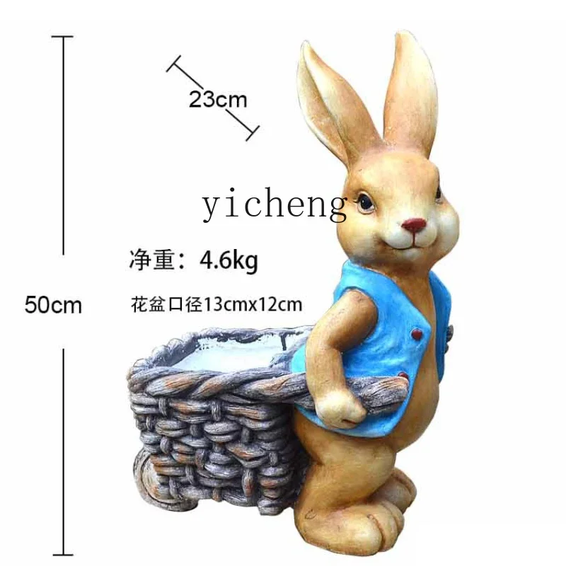

RWJ Rabbit Courtyard Garden Terrace Landscape Yard Decorative Flower Pot Decoration