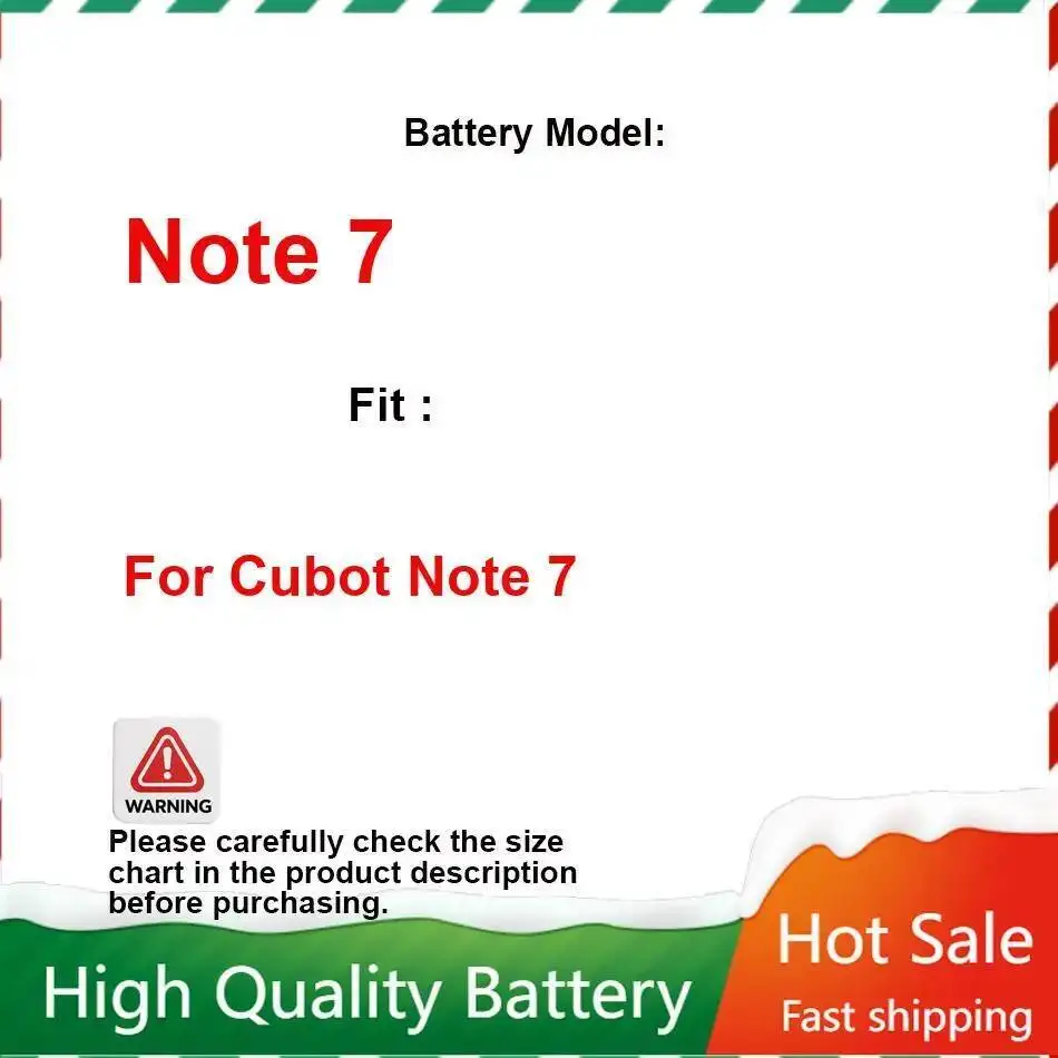 

Environmentally Friendly For Cubot Note 7 Mobile Phone Battery 3100Mah