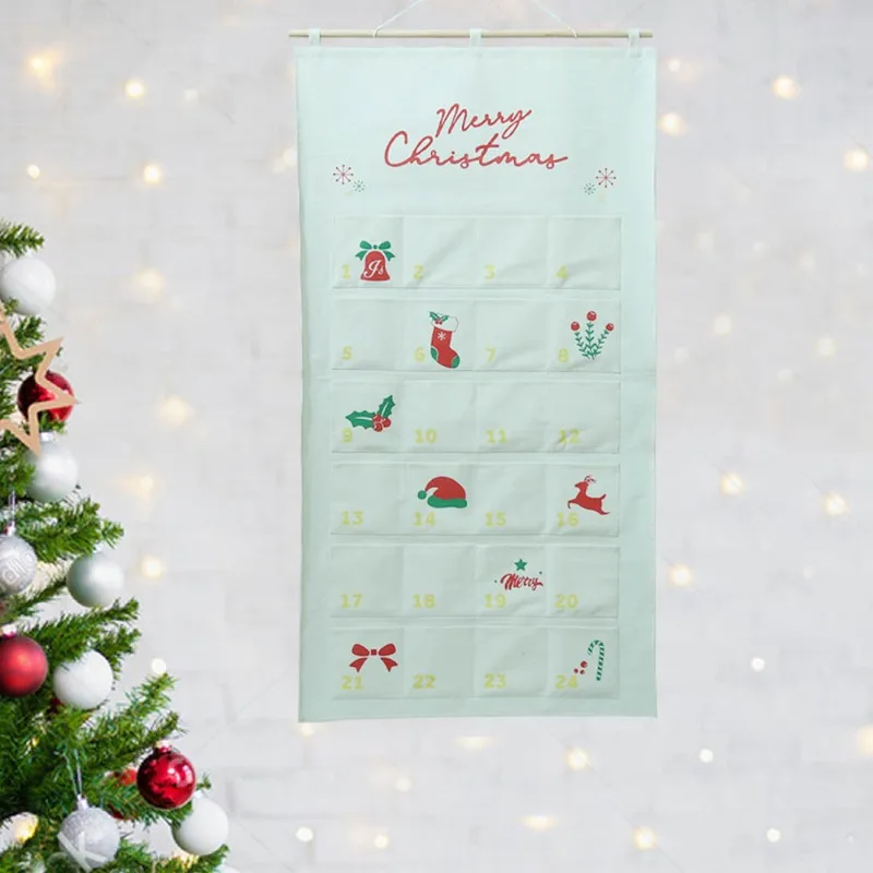 

1pc Christmas Storage Hanging Bag Wall-mounted Fabric Storage Bag A Multi-functional Bedside Wall Hang Wonder Cotton and Linen