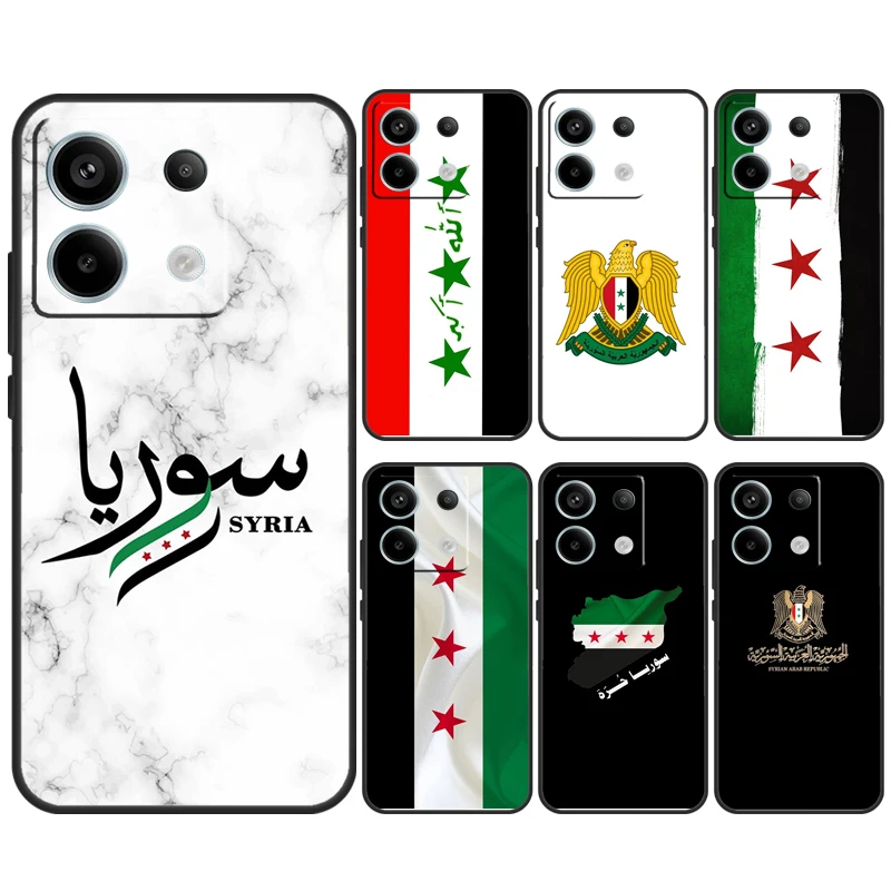 Syria Flag Case for Xiaomi Redmi 13C 12C 10C 10A 9C Note 12 13 10 8 9 11 Pro 12S 10S 11S Phone Cover