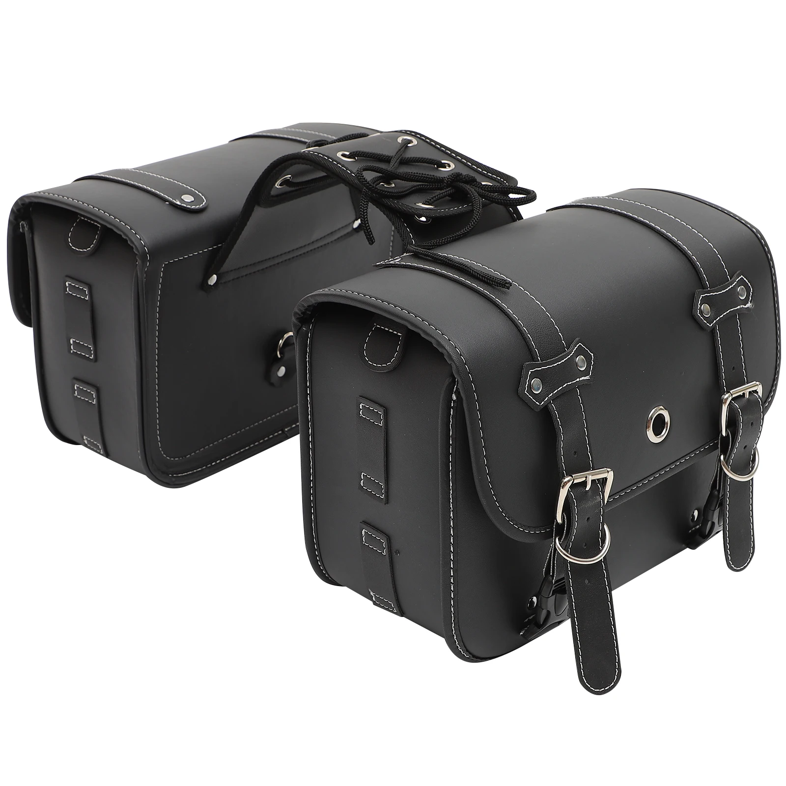 

Motorcycle Side Pouch Saddle Bag Storage Black Pannier Durable Waterproof Retro Electric Bike Car Tools Multipurpose