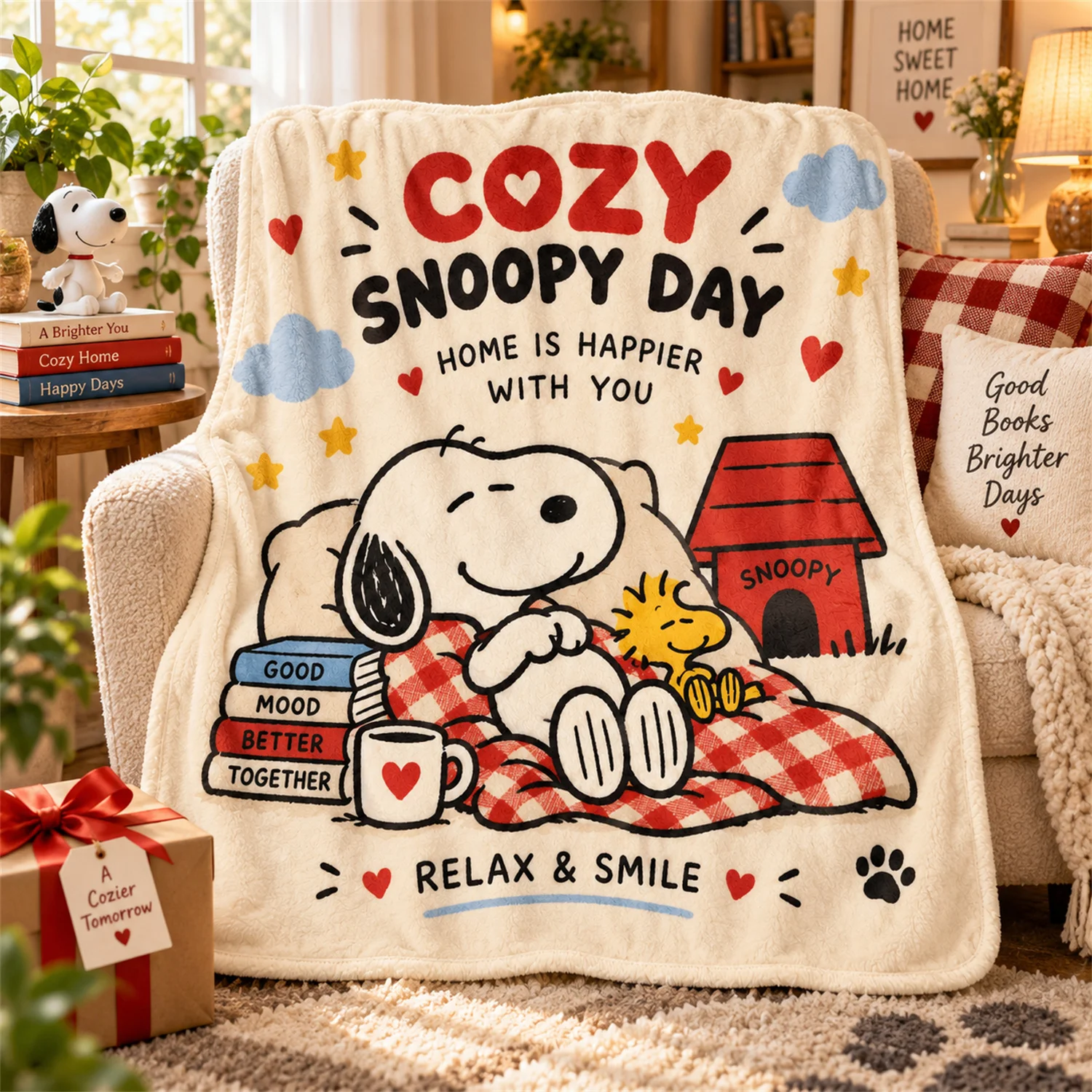 Home Textiles Blanket - Плед Snoopy из мягкого флиса, уютный