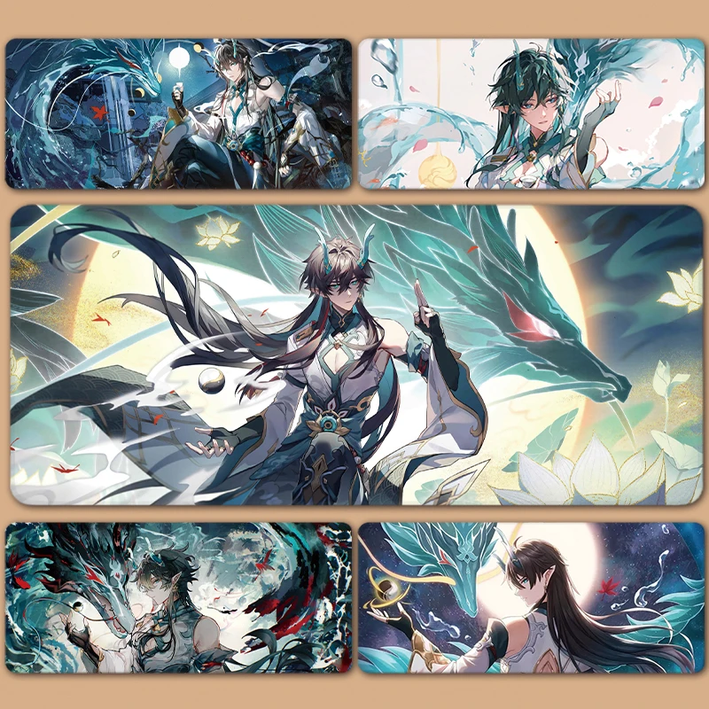 Honkai Star Rail Imbibitor Lunae Dan feng Jing Yuan Dan Heng Yan Qing Blade XXL Large Mousepad Keyboard Pad  Mouse Pad