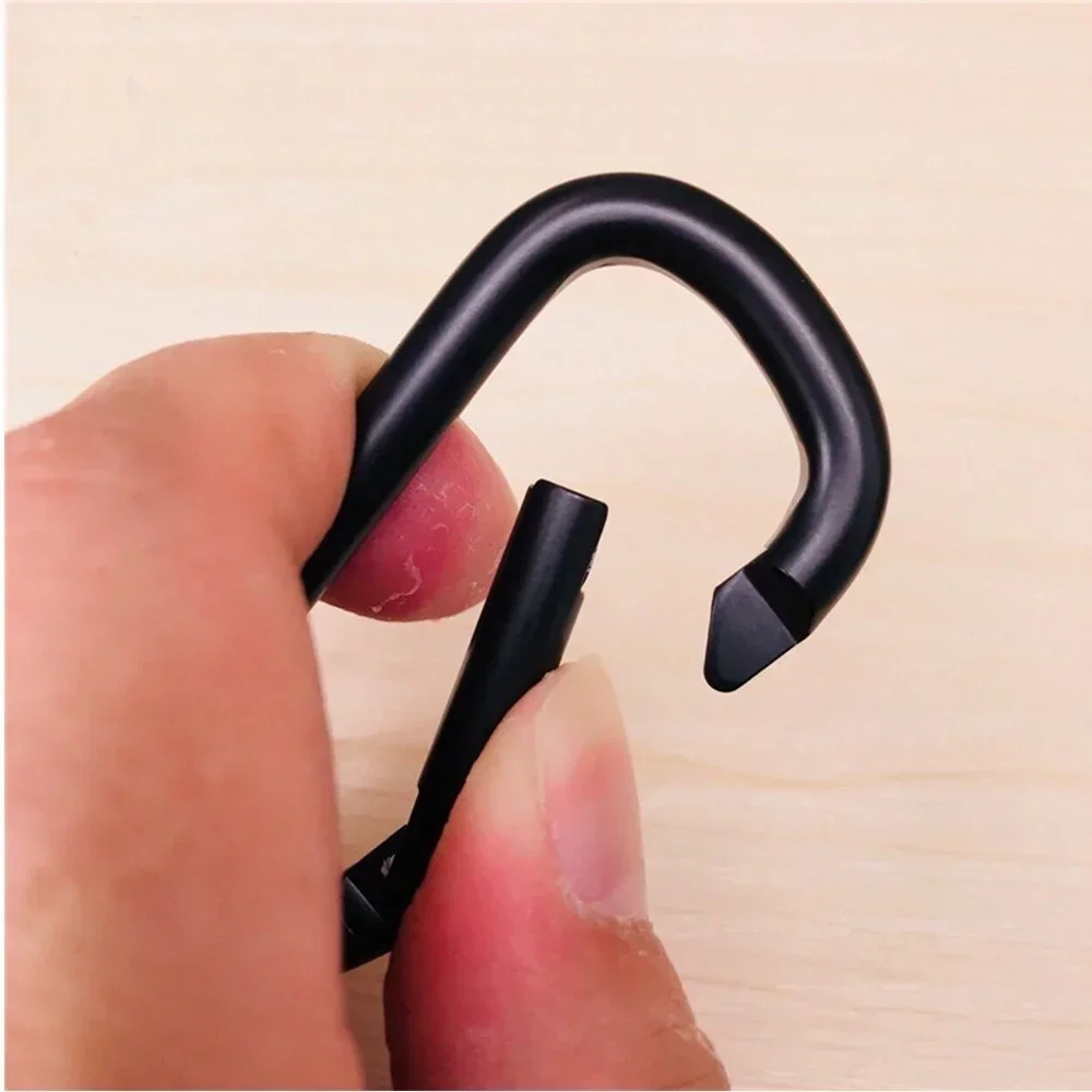 20 pieces black/silver black carabiners