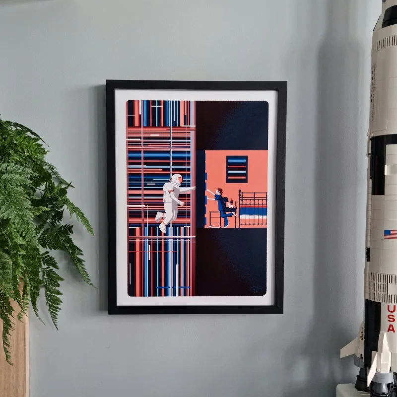 بين النجوم كنت شبحك فيلم تحية المشارك خمر الفضاء فيلم قماش اللوحة العصرية جدار الفن لغرفة المعيشة ديكور المنزل #2