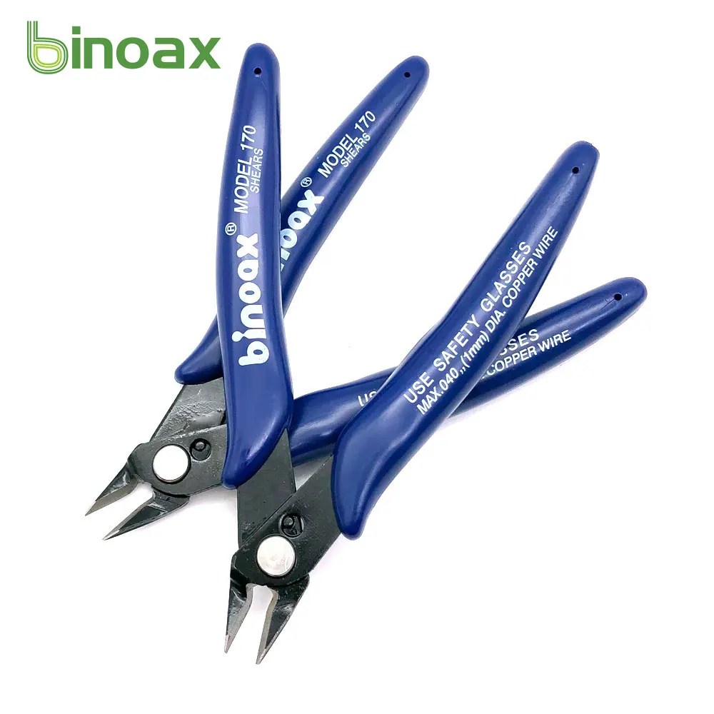 Binoax 5 Inch Wire Cutters Set Precision Sharp Side Cutter Diagonal Pliers Nippers