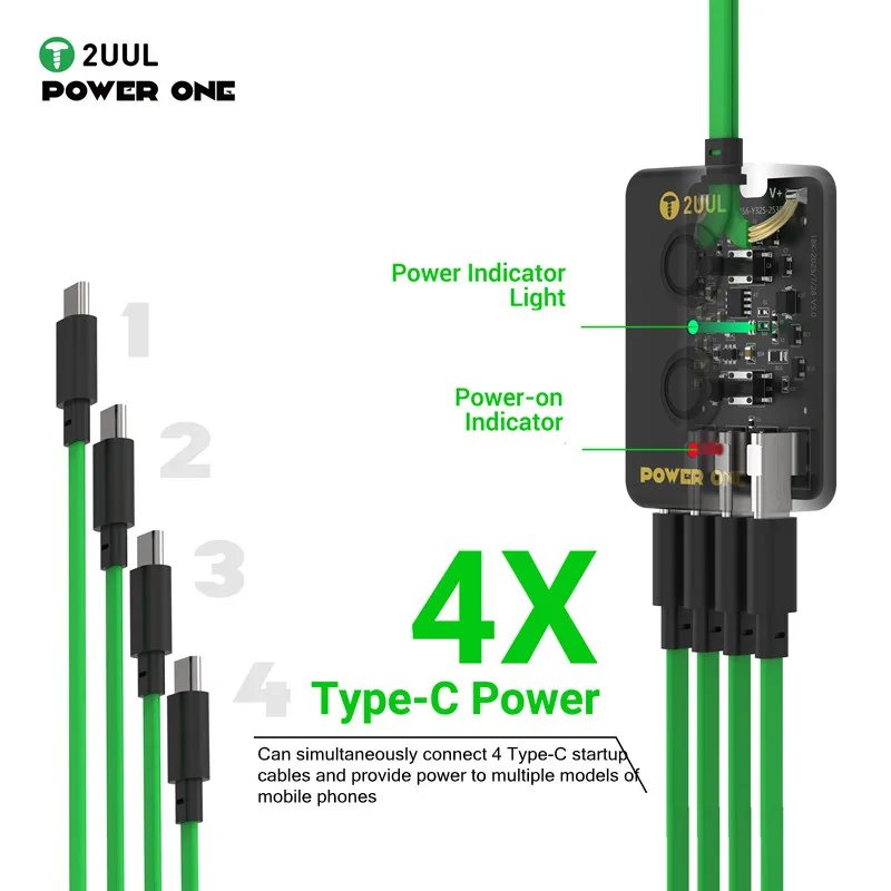 2UUL PW09 POWER ONE One Click Power On Cable for IP 12 13 14 15 16 Series with A15 Bionic Connector Dual Socket Power Boot Line