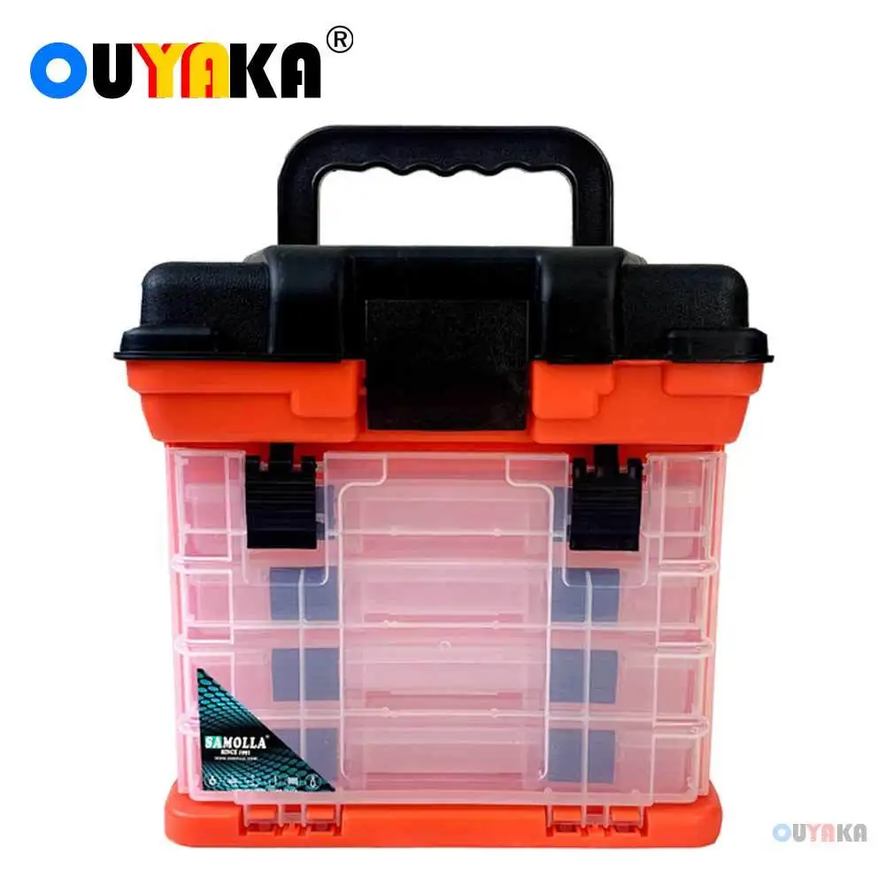 

Multi-storey Compartments Plastic Big Large Multifunction Fishing Box Accessories Storage Container Case Adjustable Organizer