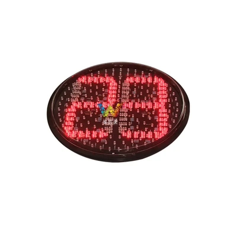 LED Countdown Timer 300mm Volledige Bal Display met Rode/Groene LED's AC85-265V Countdown Timer voor Promoties Gele Achtergrond